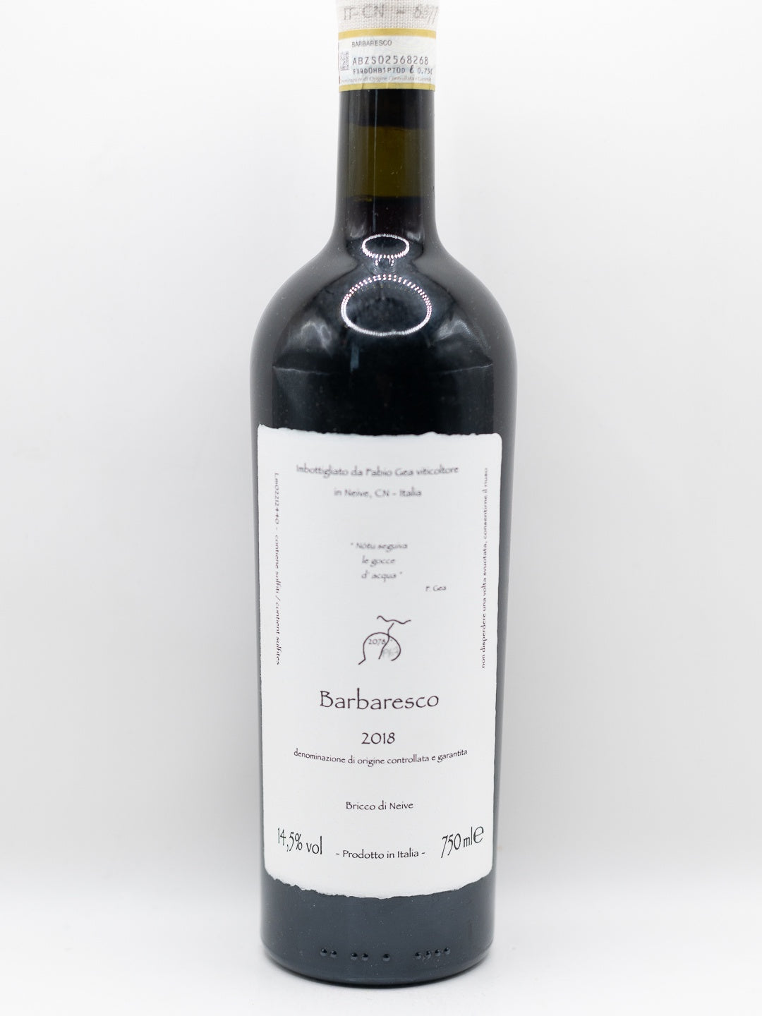 Fabio Gea, Notu Seguiva Le Gocce D'Acqua Barbaresco 2018