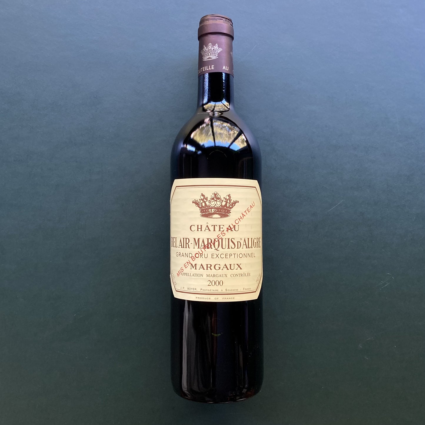 Chateau Bel-Air, Marquis d’Aligre, Margaux 2005 (Bordeaux)